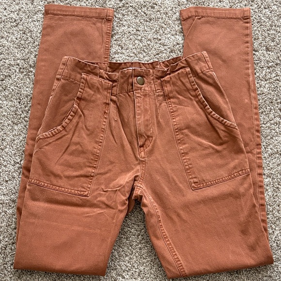 Rust High Rise Straight Leg Pants - Picture 2 of 5